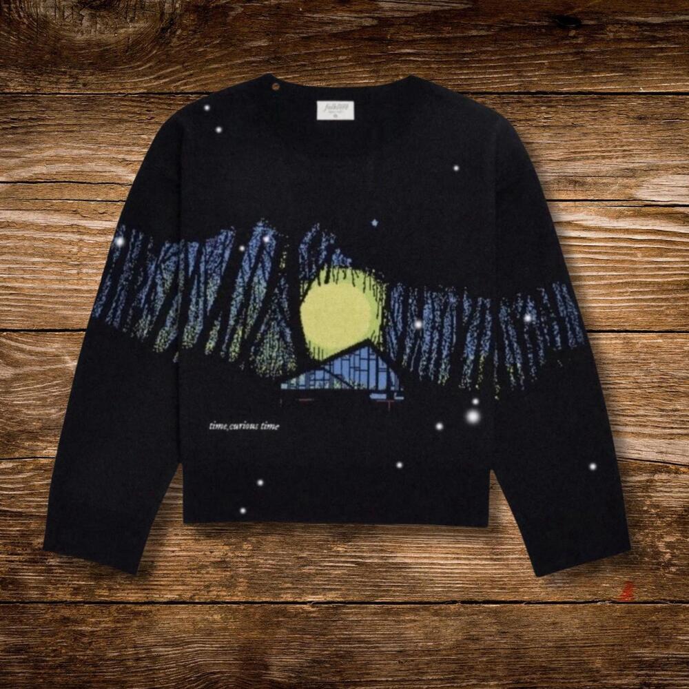Taylor Swift Folklore Album Cabin Jacquard Sweater Small